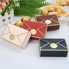 Envelope Shape Box DIY Stamp Candy Chocolate Packaging Party Favors