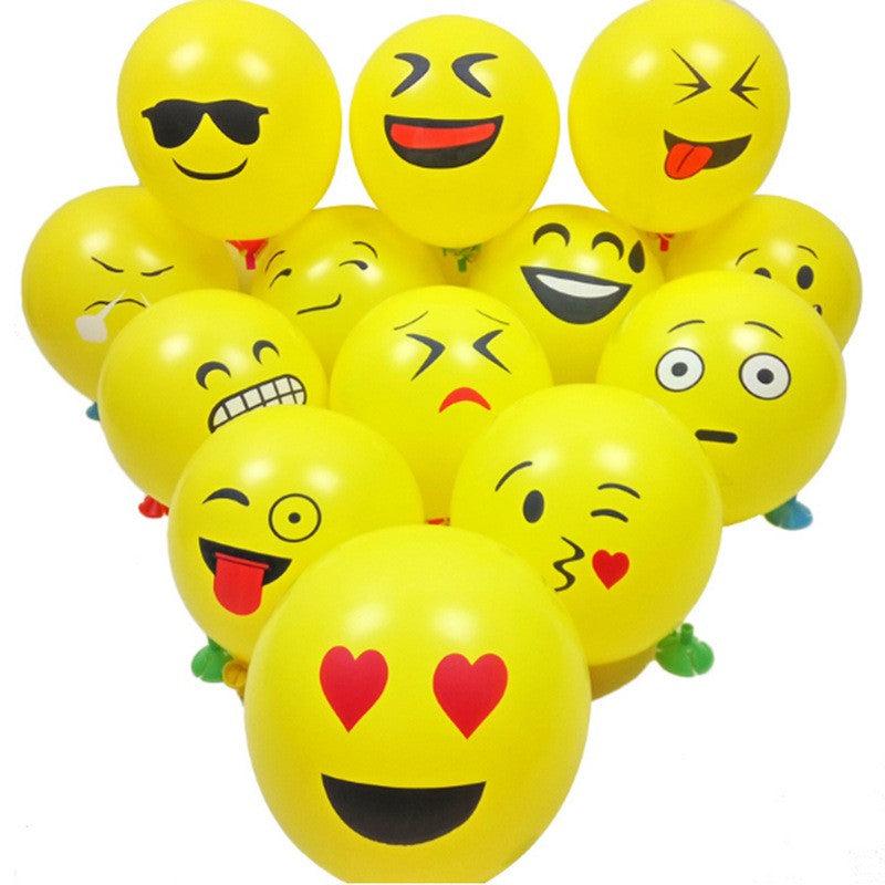 10pcs Yellow Expression Balloon Room Decor for Birthday Party