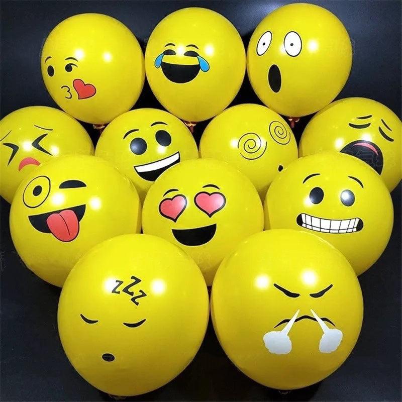 10pcs Yellow Expression Balloon Room Decor for Birthday Party