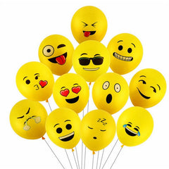 10pcs Yellow Expression Balloon Room Decor for Birthday Party