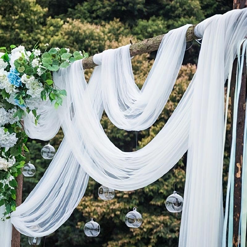 10m Wedding Tulle Roll Crystal Organza Sheer Fabric - Party Decor Yarn
