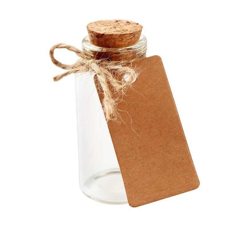12pcs 0.85oz Transparent Glass Wish Bottles DIY Wedding Ornaments