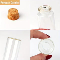 12pcs 0.85oz Transparent Glass Wish Bottles DIY Wedding Ornaments