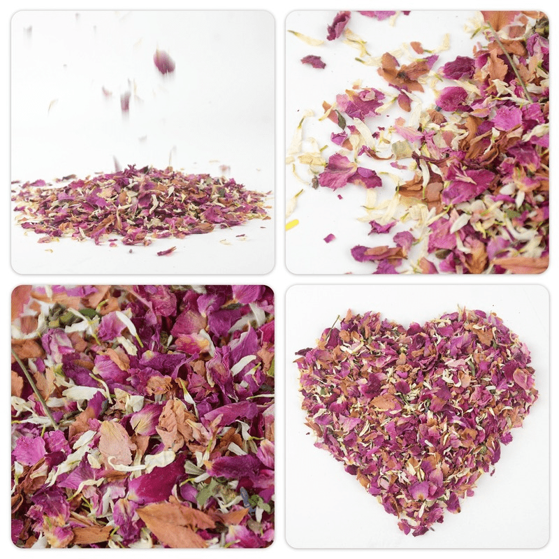 8 Packs Natural Wedding Confetti Dried Flowers Rose Petals Bridal Shower Decor