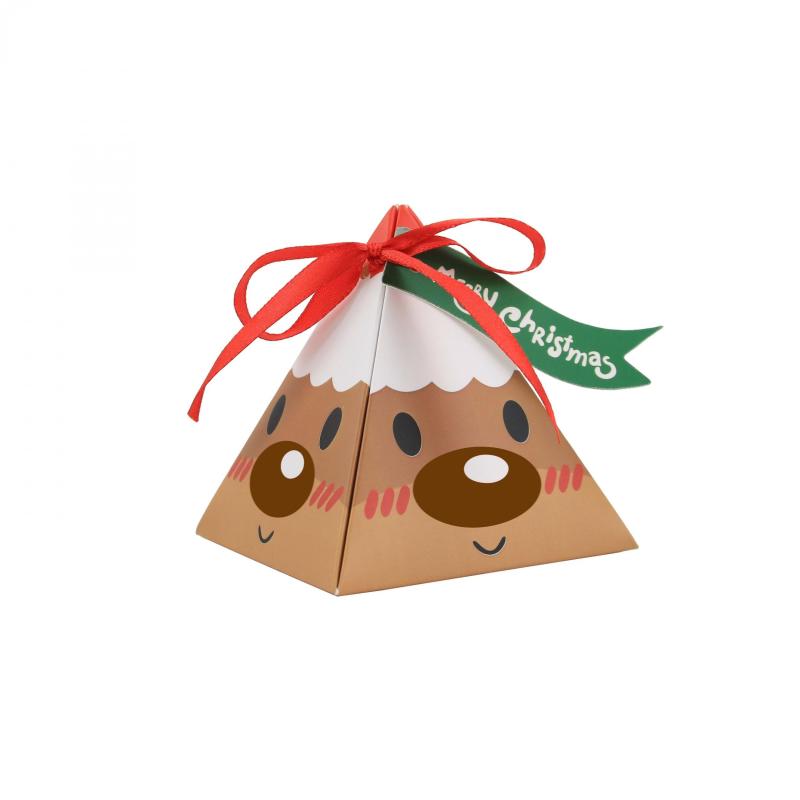 24pcs Christmas Triangle Candy Box Christmas Supplies Packaging Box