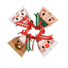 24pcs Christmas Triangle Candy Box Christmas Supplies Packaging Box