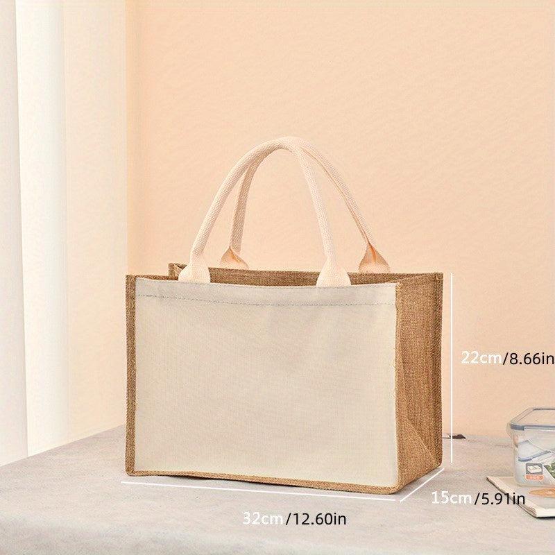Waterproof Vintage Linen Bag Jute Tote Bag Mothers' Gift