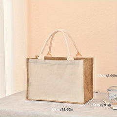 Waterproof Vintage Linen Bag Jute Tote Bag Mothers' Gift
