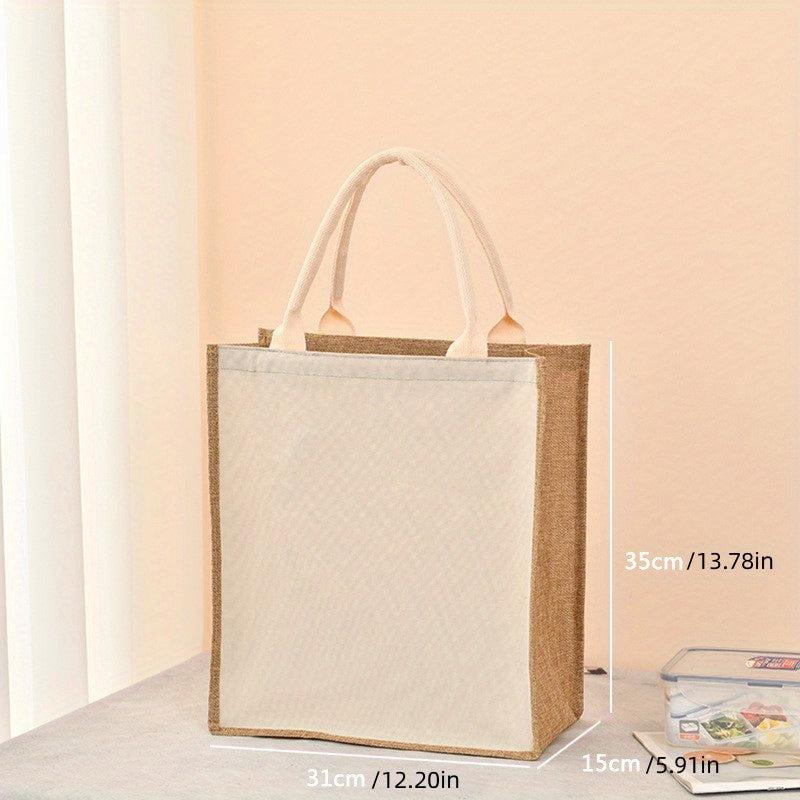 Waterproof Vintage Linen Bag Jute Tote Bag Mothers' Gift