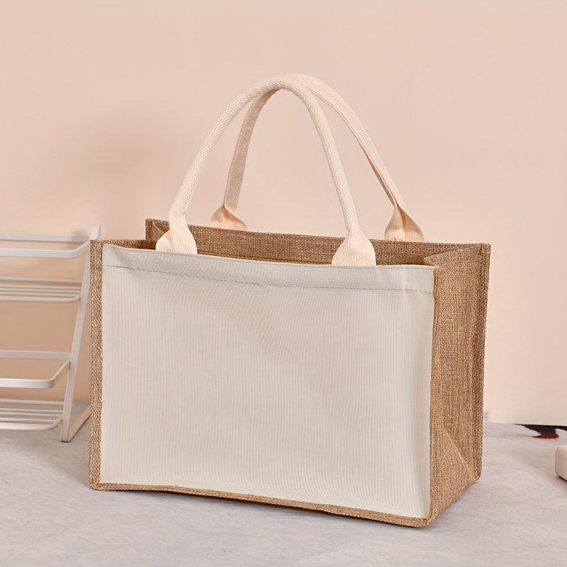 Waterproof Vintage Linen Bag Jute Tote Bag Mothers' Gift
