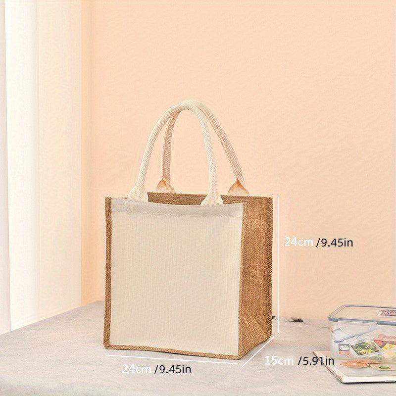 Waterproof Vintage Linen Bag Jute Tote Bag Mothers' Gift