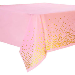 Golden Dot Confetti Tablecloth, Waterproof, Anti-Outdoor Picnic, PEVA Plast