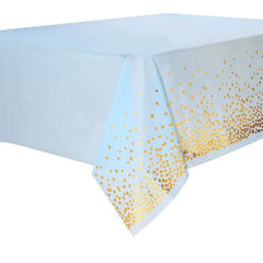Golden Dot Confetti Tablecloth, Waterproof, Anti-Outdoor Picnic, PEVA Plast