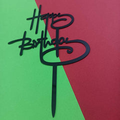 Happy Birthday Cake Topper Acrylic Insert for Baking Decorations