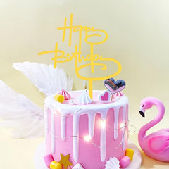 Happy Birthday Cake Topper Acrylic Insert for Baking Decorations