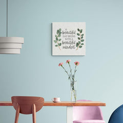 Inspirational Slogan & Green Branches Print Art With Frame