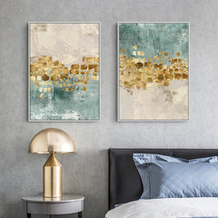 3pcs Nordic Green Canvas Poster Abstract Artwork for Home Decor Unframed