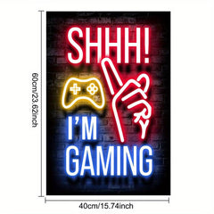Neon Game Poster Canvas Painting for Electronic Sports Room Decor