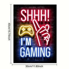 Neon Game Poster Canvas Painting for Electronic Sports Room Decor