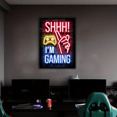 Neon Game Poster Canvas Painting for Electronic Sports Room Decor