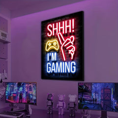 Neon Game Poster Canvas Painting for Electronic Sports Room Decor