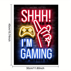 Neon Game Poster Canvas Painting for Electronic Sports Room Decor