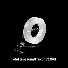 Heavy Duty Waterproof Double Sided Tape, Transparent, 5M