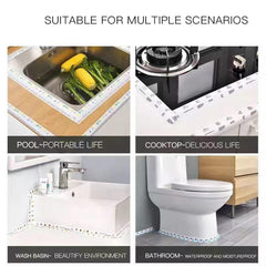 Kitchen Sink Waterproof Sticker Anti mold Tape Self adhesive Seam Sticker