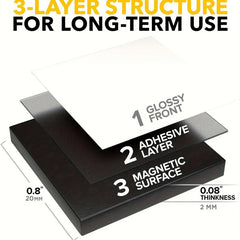 Self Adhesive Magnetic Squares 2.03cm x 2.03cm - Pack of 100