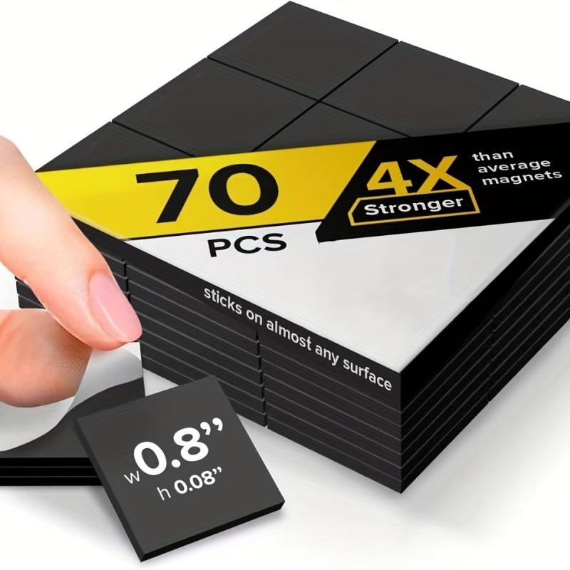Self Adhesive Magnetic Squares 2.03cm x 2.03cm - Pack of 100