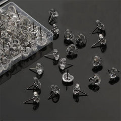 100pcs Heart Shape Cork Board Pins Transparent Push Pins