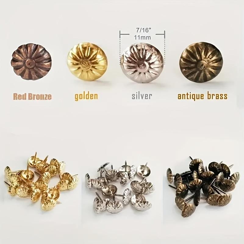 200pcs 11x16mm Silvery Upholstery Nail Decorative Tack Stud Pushpin