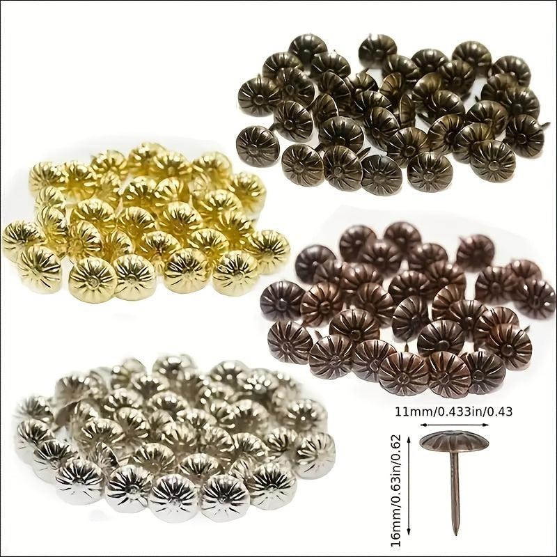 200pcs 11x16mm Silvery Upholstery Nail Decorative Tack Stud Pushpin