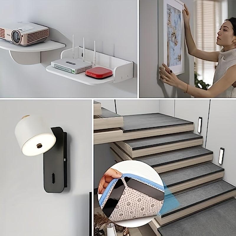 Self Adhesive Back Glue Punch Type Hook And Loop