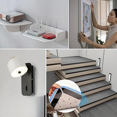 Self Adhesive Back Glue Punch Type Hook And Loop
