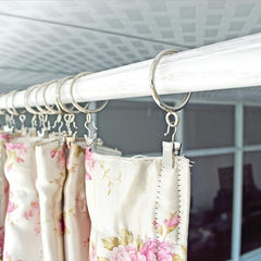Stainless Steel Curtain Clips Hanging Hooks for Photos Home Decor