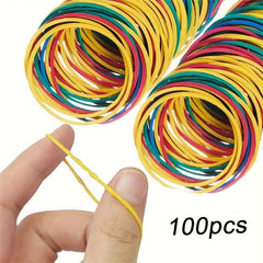 100pcs Colorful 38MM High Stretch Rubber Bands For Hair Beauty