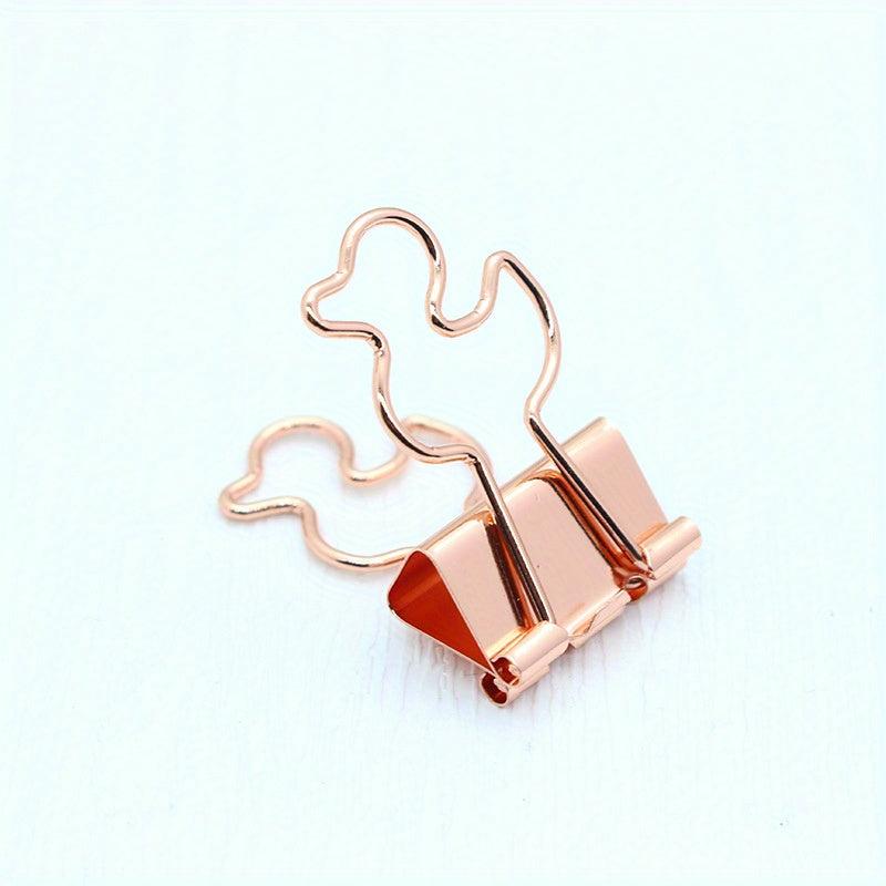 5pcs Duck Long Tail Clips Office Supplies Iron Clip Hand Account Folder