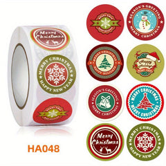 500pcs Christmas Stickers 2 Gift Decoration Sealing Stickers Santa Elk Stickers