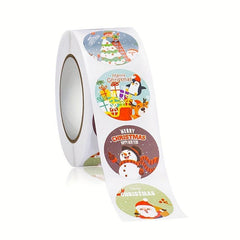 500pcs Christmas Stickers 2 Gift Decoration Sealing Stickers Santa Elk Stickers