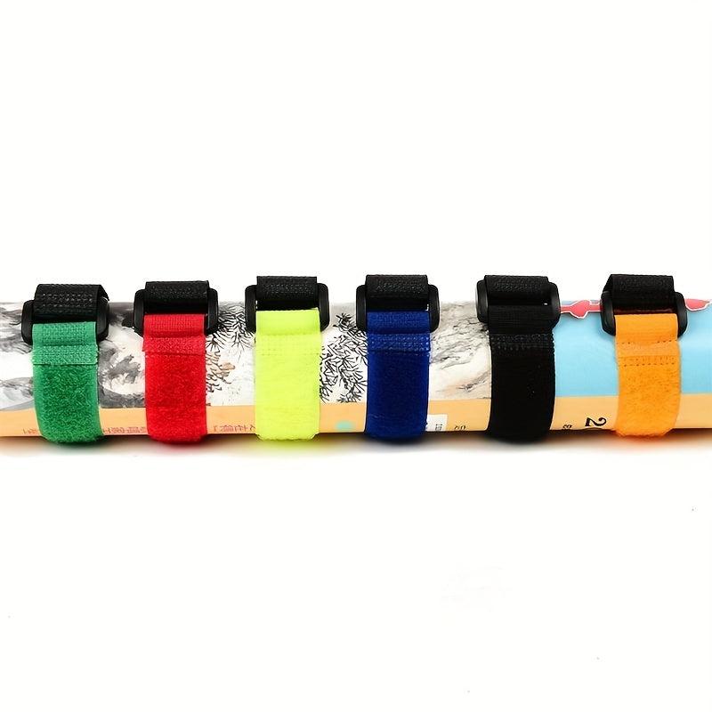 10pcs Fishing Rod Tie Holder Strap Fastener Hook Loop Cord Ties Belt