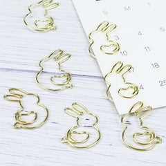 5pcs Rabbit Love Paper Clip Easter Decoration Student Stationery