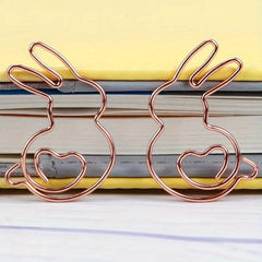 5pcs Rabbit Love Paper Clip Easter Decoration Student Stationery