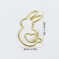 5pcs Rabbit Love Paper Clip Easter Decoration Student Stationery