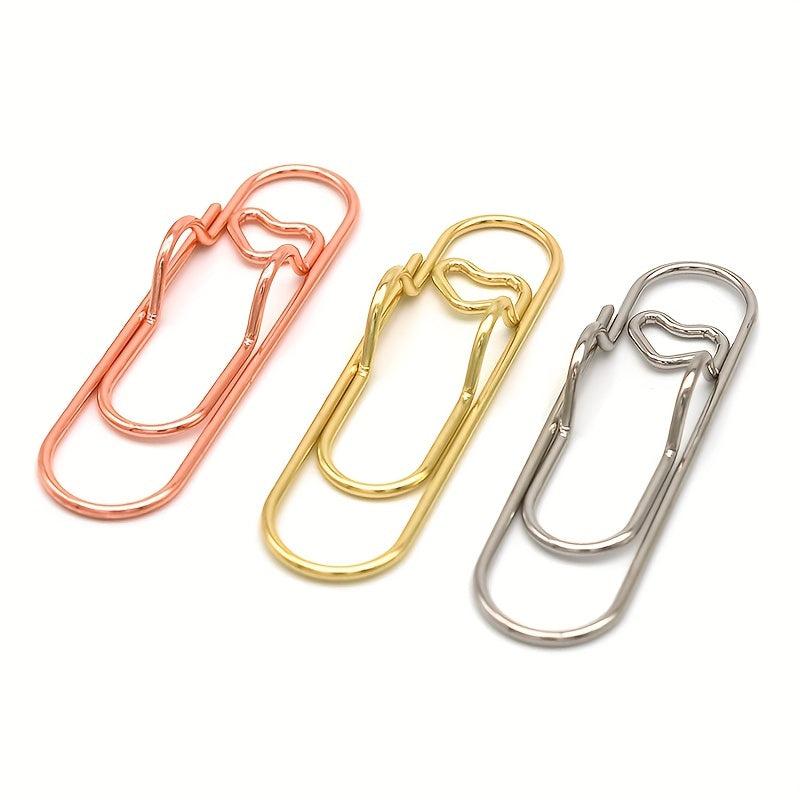 5pcs Metal Pen Clips Holder Stationery Tool