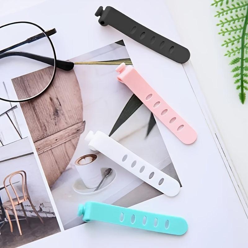 Silicone Cable Management Device with Fixed Buckle for Data Cable Storage