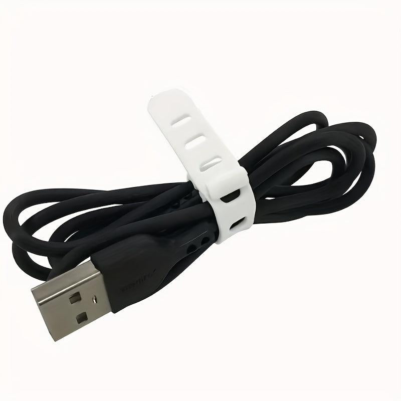 Silicone Cable Management Device with Fixed Buckle for Data Cable Storage