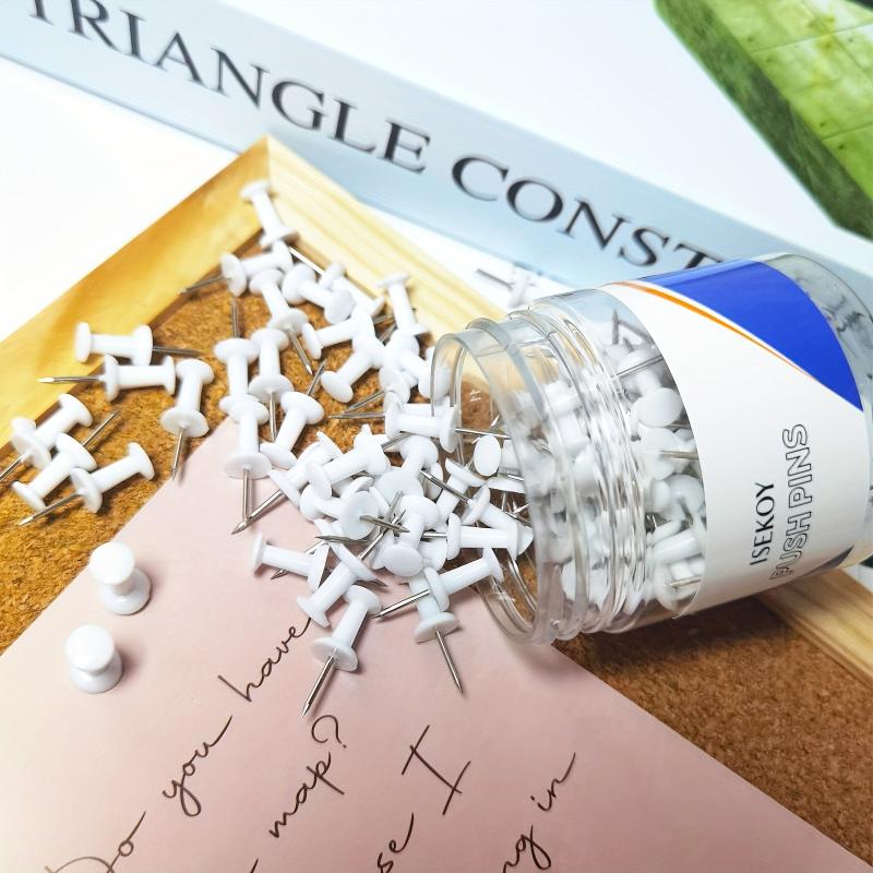 100pcs Push Pins Thumb Tacks for Bulletin Board Wall Corkboard Map