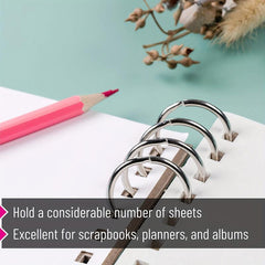 62 Cm Binder Rings 5 PCS Nickel Plated Steel Book Rings
