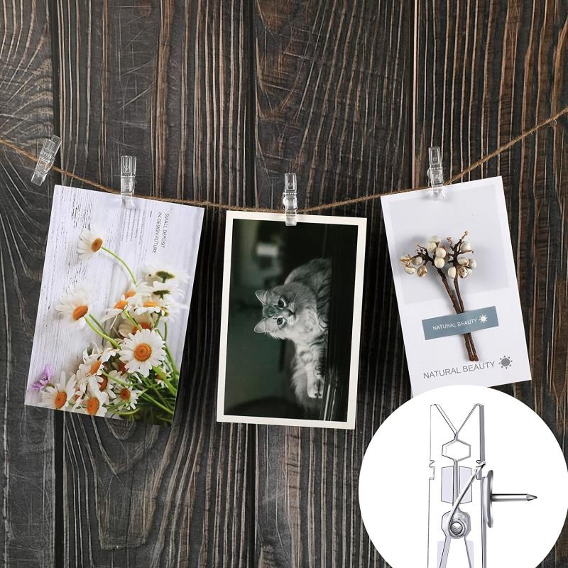 30 PCS Push Pin Clips for Bulletin Boards Photos Notes & Crafts
